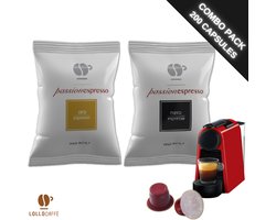 Lollo Caffè Nero + Oro Passionespresso Nespresso compatible - 200 capsules - Italiaanse espresso koffiecups - Voordeelverpakking