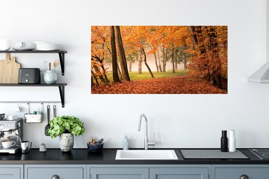 Stickers Stickers muraux - Feuilles - Automne - Forêt - 120x60 cm - Feuille adhésive