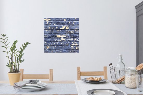 Stickers muraux - Briques - Peinture - Mur - 50x50 cm - Film Adhésif