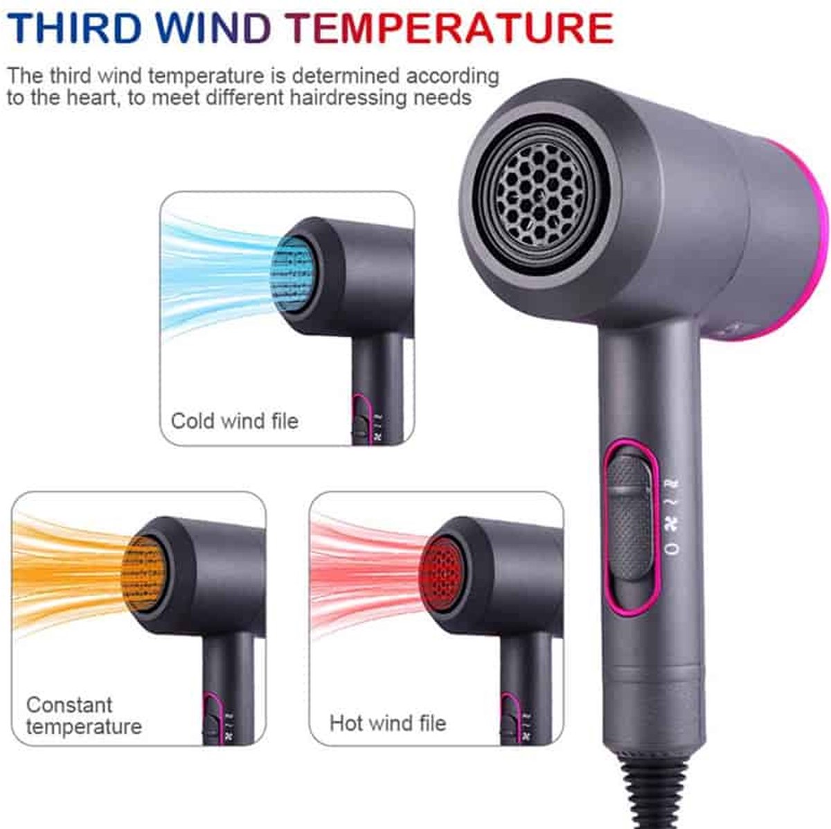 Shoppen voor Iedereen- Ironisch föhn met diffuser 2000W-Ionische ...