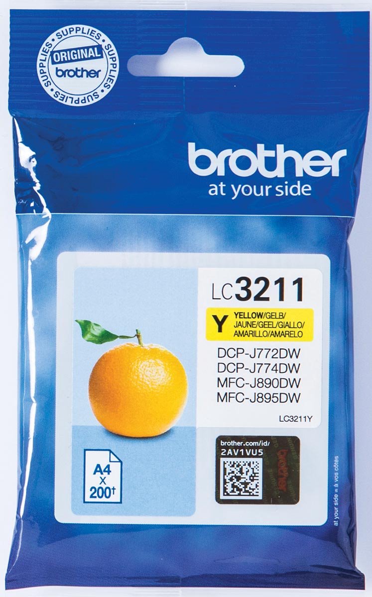 Brother inktcartridge, 200 pagina's, OEM LC-3211Y, geel 5 stuks