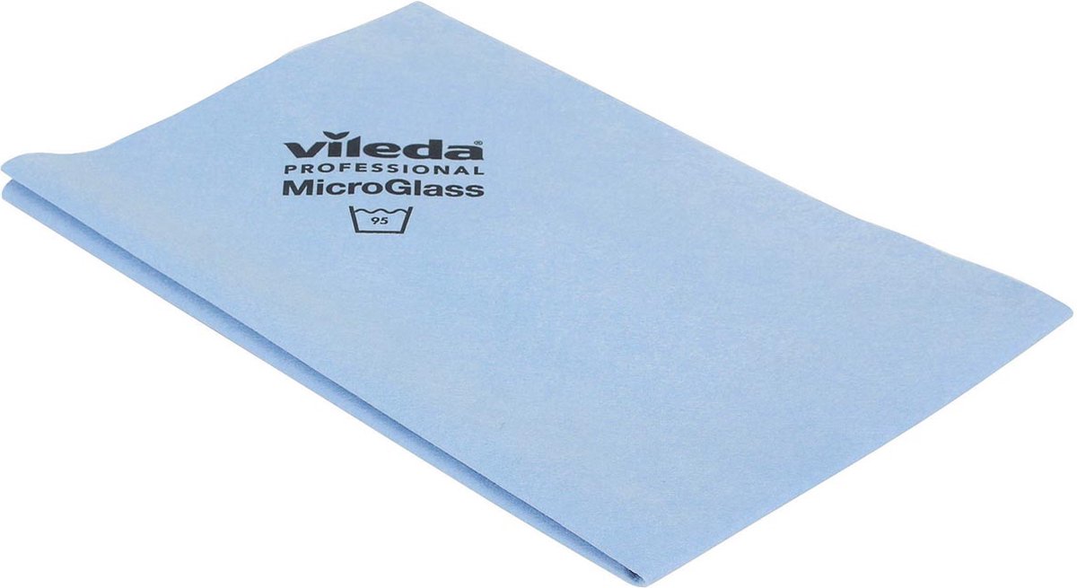 Goedkoopste Vileda microvezeldoek MicroGlass, blauw, pak van 3 stuks 10 stuks