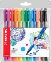Viltstift STABILO pointmax 488 etui à 12 kleuren - 5 stuks