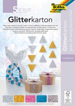 Folia Glitterkarton (zilver, goud, roze, blauw en mix)