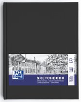 Oxford - Schetsboek A4 - harde kaft - 192 pagina's - 100g papier - zwart