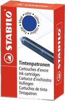 STABILO Inkt Cartridges - Uitwisbaar - Blauw - Doos Met 6 Stuks