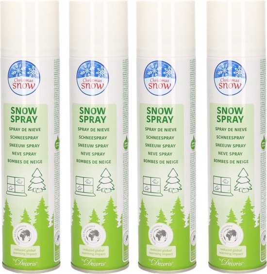 Set van 6x stuks milieuvriendelijke sneeuwspray / spuitsneeuw 300 ml - Sneeuw spuitbus Eco