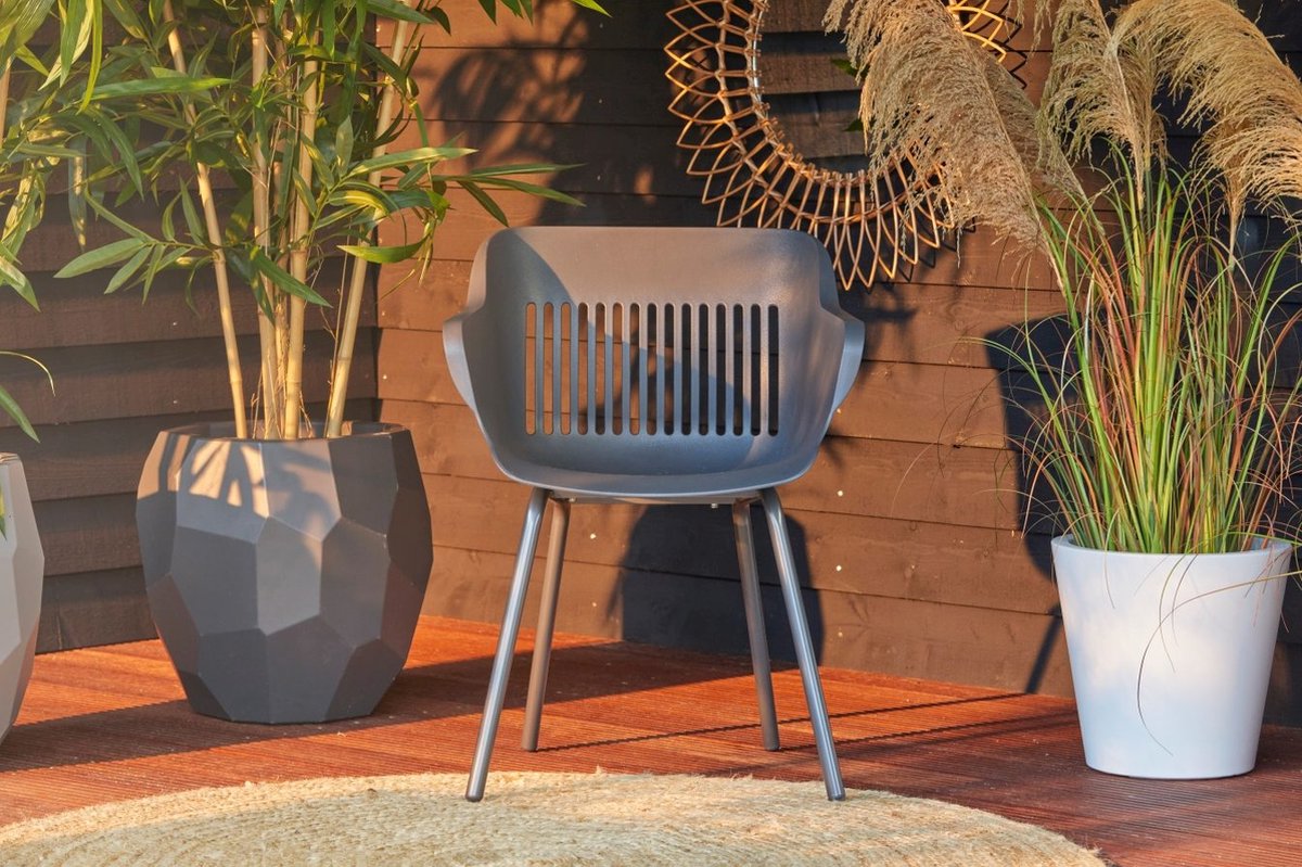 Hartman Jill Alu Rondo chaise de jardin - Set de 2 - Gris foncé
