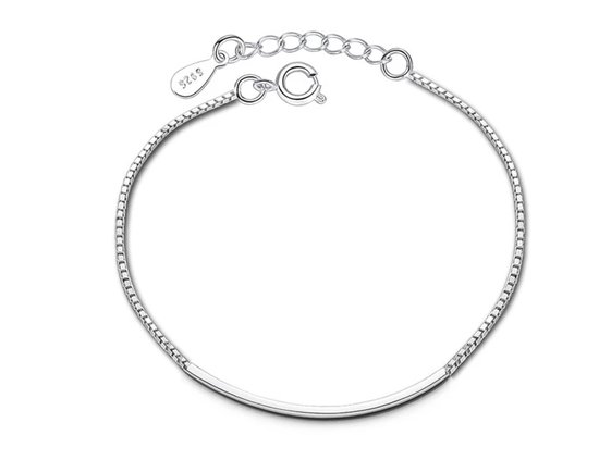 Armband dames | zilveren dames armband | armband dames met bar | zilver 925 | cadeau voor vrouw | | black friday 2023 | schoencadeautje sinterklaas | kerstcadeau voor vrouw