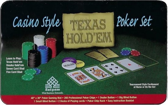 Afbeelding van het spel Texas Hold'em-pokerset in casinostijl