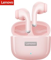 Lenovo Livepods LP40 Pro Wireless Bluetooth 5.1 Earbuds - Volledig Draadloos In-Ear Oortjes - Waterproof IPX-5 - Siliconen Oordopjes - Universeel Apple/Samsung/Android/iPhone - Roze