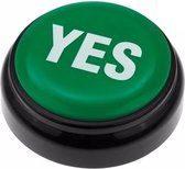 Groene YES buzzer drukknop met geluid - Quiz speelgoed knop - Ja/Nee zeggen