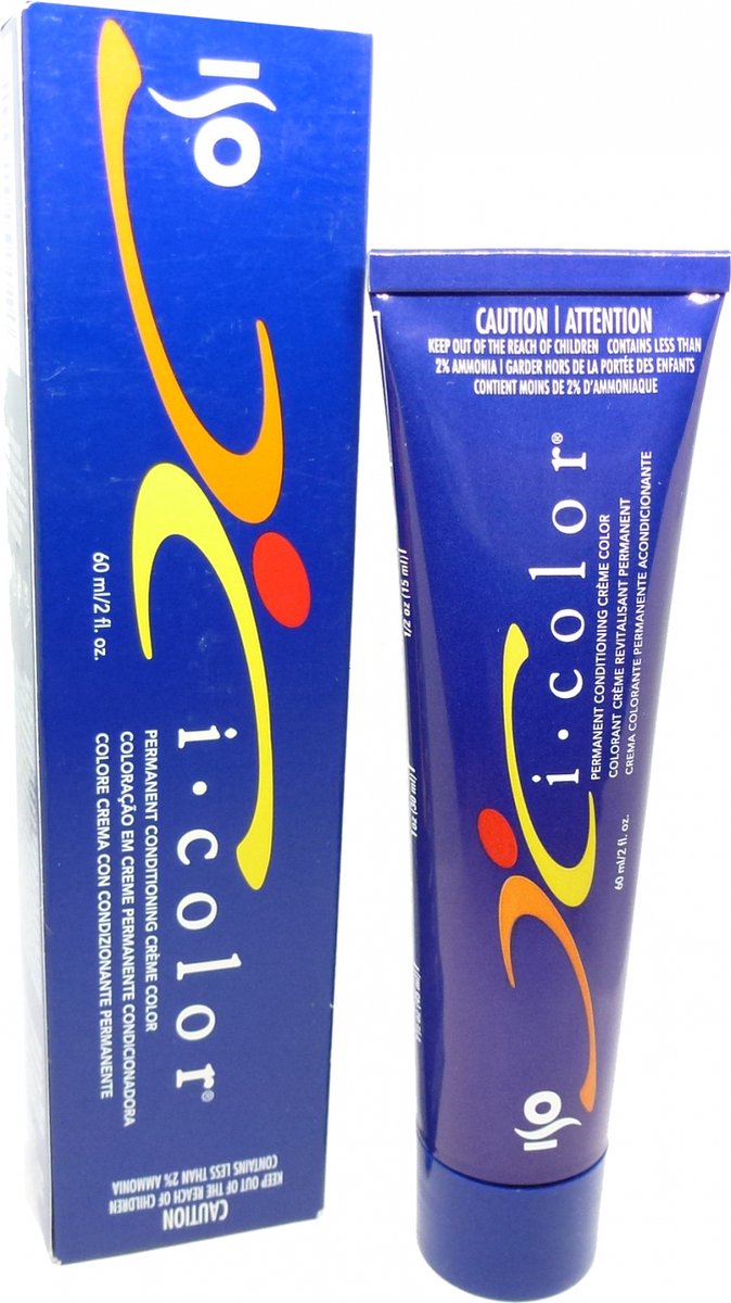 ISO Hair i.color Permanent Conditioning Creme Color Haarkleur Kleuring 60ml - 100AA (100.2) Lightest Ash Blonde / Sehr Helles Aschblond