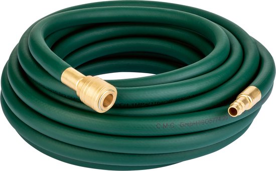 Foto: Parkside hybride persluchtslang 10 m werkdruk max 20 bar temperatuurbereik 20 tot 80 c bestand tegen olie verbinding van meerdere slangen mogelijk hoge flexibiliteit en duurzaamheid geschikt voor alle gangbare persluchtapparaten