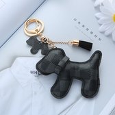 - Super - Gave - Sleutelhanger - Keychain - Canvas - Hond - Zwart - Geblokt