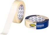 HPX afplaktape 60°C - crèmewit - 30 mm x 50 m