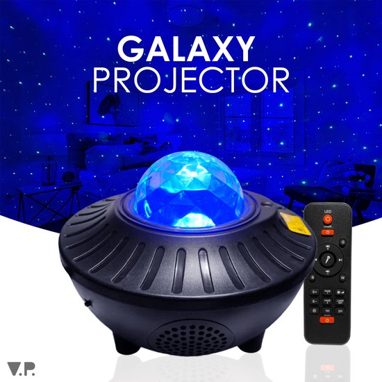 SVP Projet Galaxy Star avec haut-parleur Bluetooth - Lampe projecteur d' Star - Ciel étoilé - Zwart