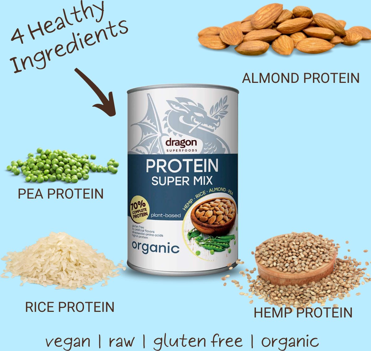 Dragon Superfoods | Vegan Protein Shake Super Mix (500 g)
