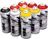 NBQ Slow Pro - Spray Paint - Warm Tones - voordeelpakket van 9 kleuren