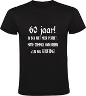 60 jaar! Niet meer perfect, maar sommige onderdelen zijn nog geweldig! Heren T-shirt | 60e verjaardag | zestig | kado | cadeau | shirt