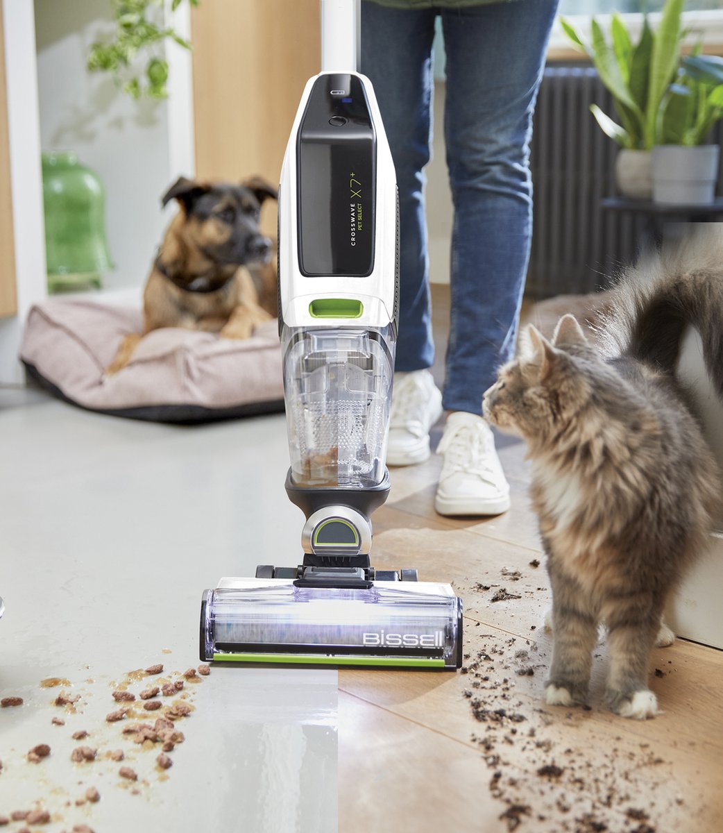 BISSELL CrossWave X7 Cordless Pet - Aspirateur/Nettoyeur/Sécheur 3-en-1 -  Spécial Animaux - Multi-Surfaces Pour Sols Durs et Moquettes, Secs et  Humides - Sans Fil - 75dB - Noir/Transparent - 2955N en destockage