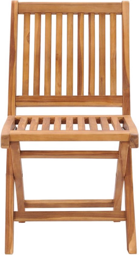 vidaXL Chaises de jardin de vidaXL 6 pièces Teck massif pliable