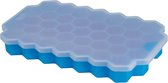 JU&MP Honeycomb IJsblokjesvorm - IJsblokjes - IJsblokjesvorm met Deksel - Blauw