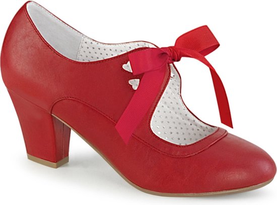 Pin Up Couture Pumps Shoes- WIGGLE-32 US Rood