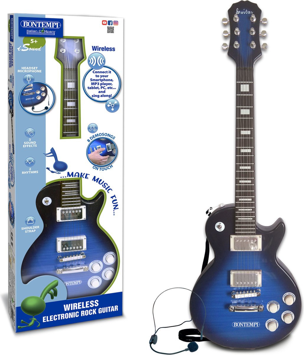 Bontempi Electronic Rock Guitar with Wireless connection | bol.com