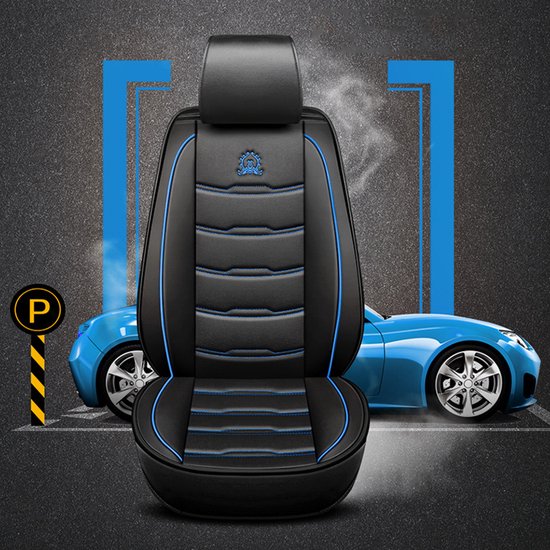 Carshaping Universele autostoelhoes volledig omgeven door ademende kroon, zacht lederen voorstoelkussen, (1 kleine raster-voorstoel