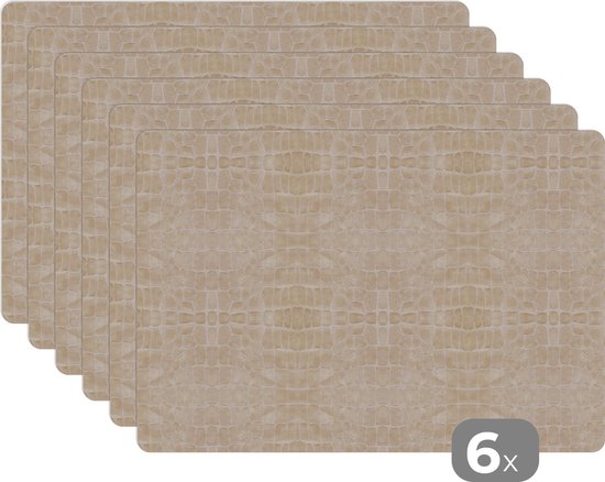 Jay Hill Placemats Leather - Black - ø 38 cm - 6 Pieces