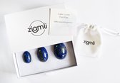 Ziamli kristal ei (Lapis lazuli eieren) - Set van 3 - Kristal ei - Lapis lazuli ei - 100% Lapis lazuli - Drilled
