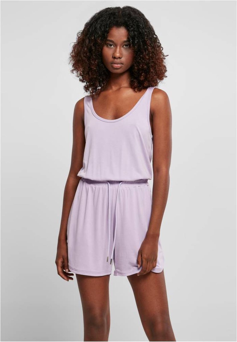 Urban Classics Short Sleeveless Modal Playsuit S Paars