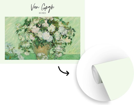Papier Peint - Papier peint photo - Roses - Van Gogh - Largeur 295 cm x Hauteur 220 cm