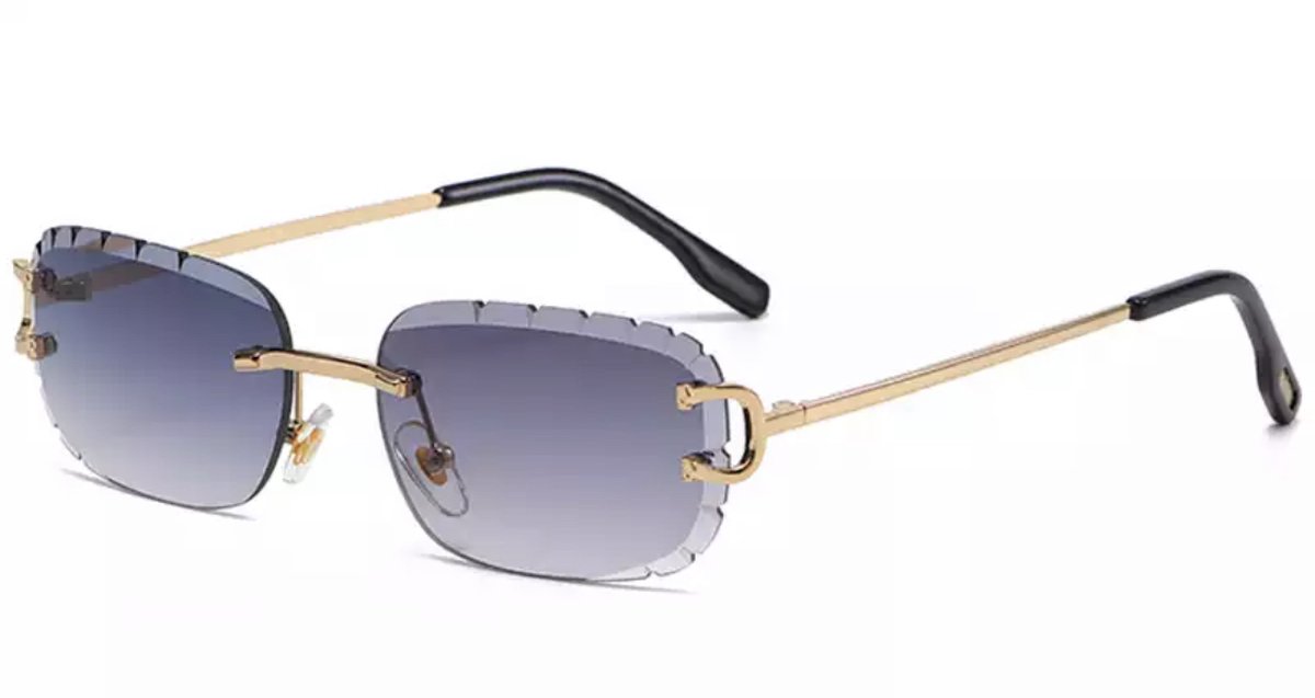 Heren zonnebril - Luxury Gold Gray - Dames zonnebril - Sunglasses - Luxe design - U400 protection - HD