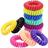 spirale élastique pour cheveux - câble téléphonique - couleur néon assortie - 3 pièces
