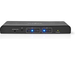 Nedis HDMI-Extractor - 2x HDMI Input - TosLink Female / 1x HDMI Output / 2x RCA / 3.5 mm - Maximale resolutie: 4K@60Hz - 18 Gbps - Metaal - Antraciet - Doos