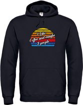 Klere-Zooi - I Like Coffee and Maybe 3 People [Retro] - Hoodie - 3XL