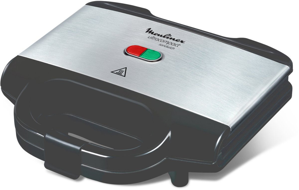 Moulinex SM156D sandwich maker 700 W Zwart, Roestvrijstaal