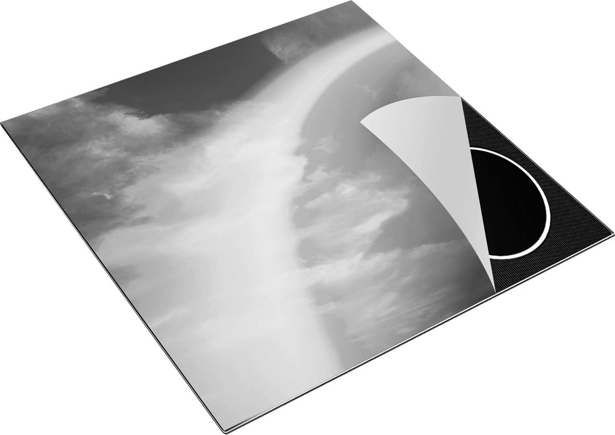 Chefcare Inductie Beschermer Regenboog - Zwart Wit - 78x78 cm - Afdekplaat Inductie - Kookplaat Beschermer - Inductie Mat