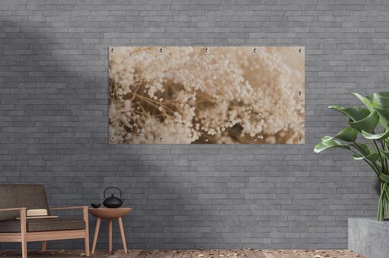 Affiche de jardin - Pampa - Herbe de la pampa plante de jardin - Plantes - Nature - Rose - 200x100 cm - Affiche de jardin fleurs - Jardin - Décoration murale - Décoration murale - Toile de jardin