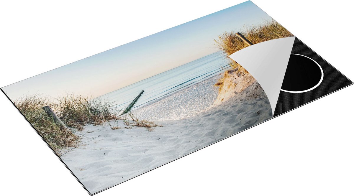 Chefcare Inductie Beschermer Voetpad naar Strand en Zee - 89,6x51,6 cm - Afdekplaat Inductie - Kookplaat Beschermer - Inductie Mat