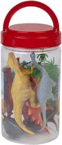 Speelset kinderen dinosaurussen in emmer 12 delig - Speelgoedset dinos - speelgoed voor kinderen