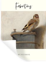Muurstickers - Sticker Folie - Het puttertje - Carel Fabritius - Schilderij - 90x120 cm - Plakfolie - Muurstickers Kinderkamer - Zelfklevend Behang - Zelfklevend behangpapier - Stickerfolie