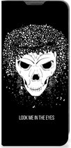Coque de téléphone avec texte OnePlus 10 Pro Bookstyle Case Skull Hair