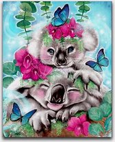 TOPMO- Koala Love - 40 x 50 CM - Diamond painting pakket - HQ Diamond Painting - VOLLEDIG dekkend - Diamant Schilderen - voor Volwassenen – ROND