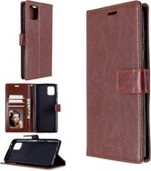 LuxeBass Hoesje geschikt voor Motorola Moto G9 Plus - Bookcase Bruin - portemonnee hoesje - telefoonhoes - gsm hoes - telefoonhoesjes
