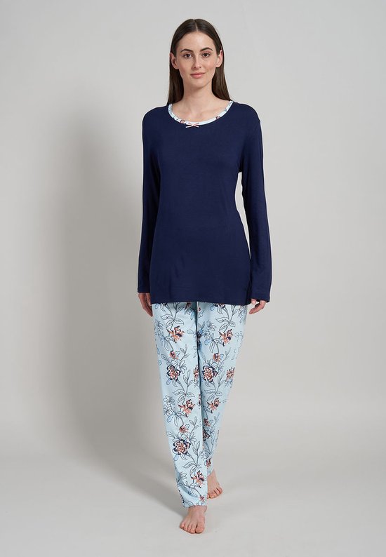 Götzburg Pyjama lange broek - 625 Blue - maat 40 (40) - Dames Volwassenen - Polyester/Viscose- 250036-6027-625-40