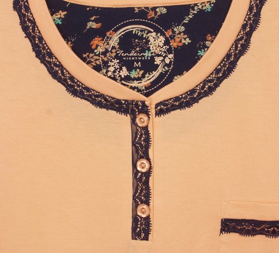 Chemise de nuit femme Tenderness Corail TENGD1103A - Tailles: L