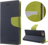 Mercury Goospery wallet Bookcase hoesje iPhone 7 8 SE 2020 SE 2022 Donkerblauw lederen - portemonnee